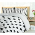 thumbnail image 5 of Ambesonne Retro Duvet Cover Sets, Nostalgic Polka Dots Art, 2-Queen, Charcoal Grey, 5 of 6