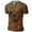 Khaki, variant on Teissuly Men Short Sleeve Printing Round Neck Pullover T Shirt Blouse