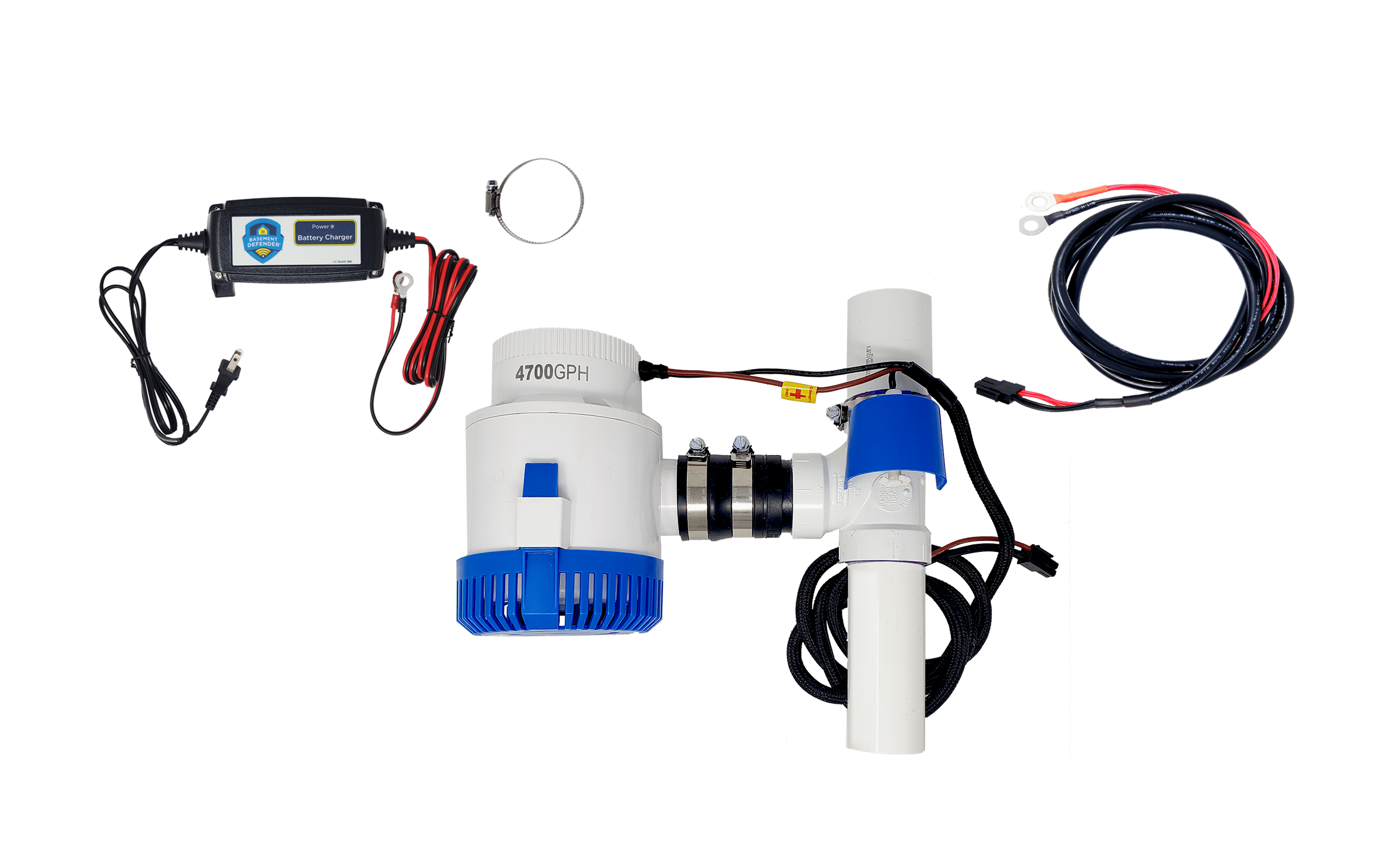 Basement Defender Battery Backup Sump Pump Monitoring System 12V 19A 1-