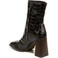 thumbnail image 5 of Sam Edelman Ivette 2 Espresso Squared Toe Stacked Block Heel Leather Ankle Boots (Espresso, 6), 5 of 6