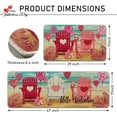thumbnail image 3 of Hello Valentine''s Day Pink Chair Sea Kitchen Rugs Set of 2, Beach Coastal Love Heart Balloon Kitchen Mats Decor, Anniversary Wedding Gift Floor Door Mat Home Decorations -17x30 and 17x47 Inch, 3 of 6