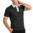 thumbnail image 2 of LTTVQM Polo Shirts for Men Short Sleeve Spring Summer Casual Button Up T Shirt Slim Fit 2026 Golf Shirts with Pocket Black XL, 2 of 8