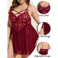 thumbnail image 4 of LapaPlus Plus Size Lingerie for Curvy Women XL-5XL Lace Nightwear Chemise Mesh Sleepshirts, 4 of 4