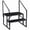 Double Handrail | 2 Steps, variant on Outdoor RV Stairs, RV Steps with Handrail & Anti-Slip Panel - 660lb Capacity Portable Alloy Steel Ladder for Easy Access to RVs, Hot Tubs, and Travel Trailers