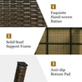 thumbnail image 2 of Pemberly Row Patio Folding Wicker Side Coffee Table Poolside Garden Lawn Bistro, 2 of 7