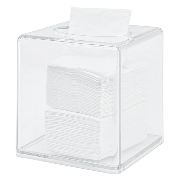 Acrylic Square Tissue Case 13×13×14 cm Transparent Storage Box Craft Home Supplies
