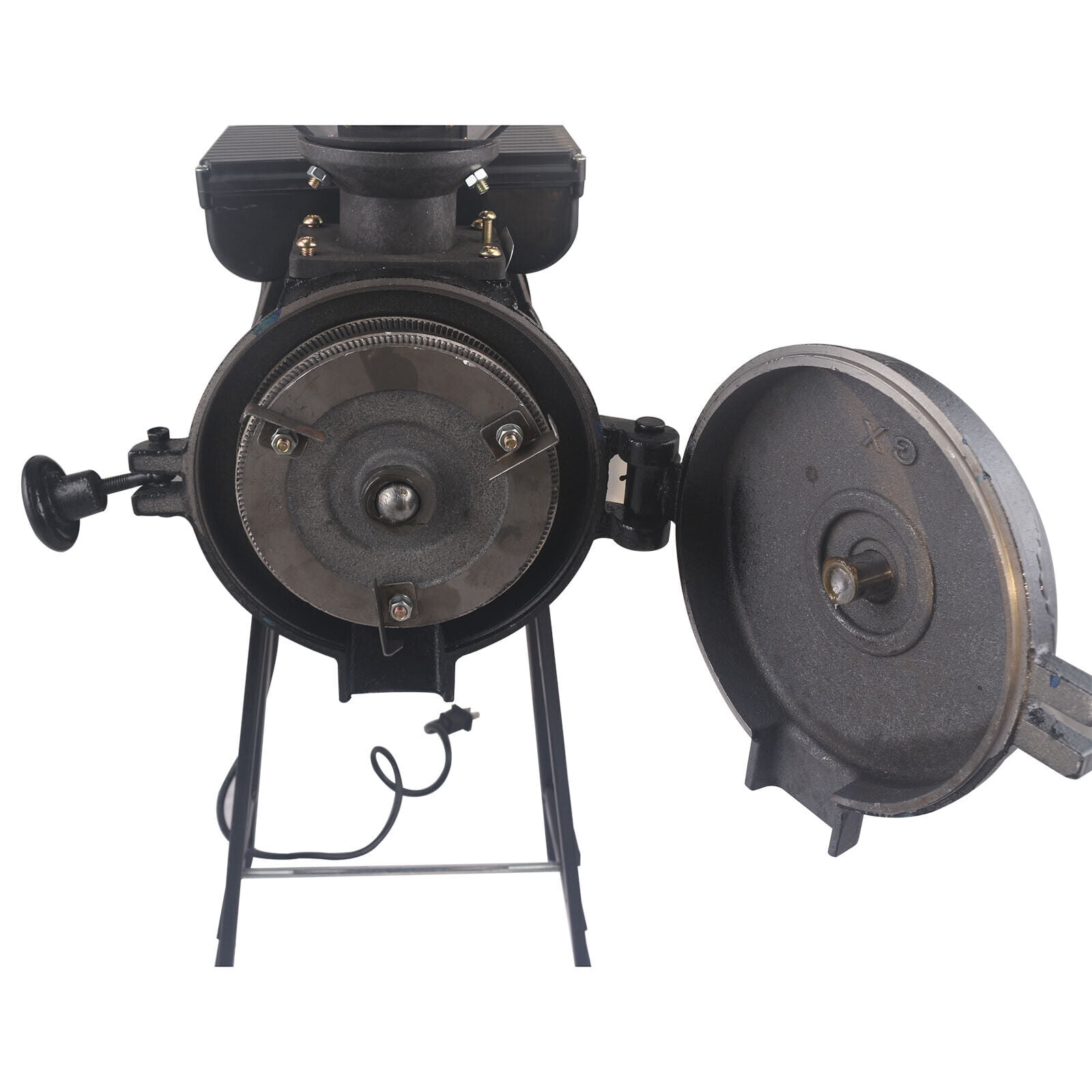 Electric Grain Mill Machine Corn Wheat Cereal Feed Wet Dry Grinder w/ Funnel
