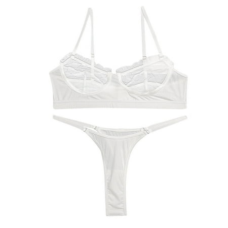 

Nomeni Set Women Bra Lingerie Belt Nightwear Lace Push Underwear Garter Up