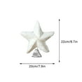 thumbnail image 3 of Christmas Tree Topper, CXALSSY Christmas Tree Star, 8.7 Inch White Tree Topper for Indoor Outdoor Decoration, Unique Luxury Christmas Tree Toppers 2024, 3 of 7