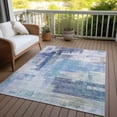 thumbnail image 6 of Addison Rugs Chantille Indoor/Outdoor Transitional Squares Blue Washable Rectangle Rug, 10' x 14', 6 of 6