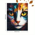 thumbnail image 3 of Colorful Cat Abstract Oil Painting Canvas Art，Suitable for Living Room， Bedroom， Office， Dining Room， and Bathroom Decoration., 3 of 8