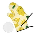 thumbnail image 2 of ZNDUO Oven Mitts and Pot Holders Sets, Yellow Cartoon Lemon Pattern Non-Slip Cooking Oven Mitt, 2 of 8