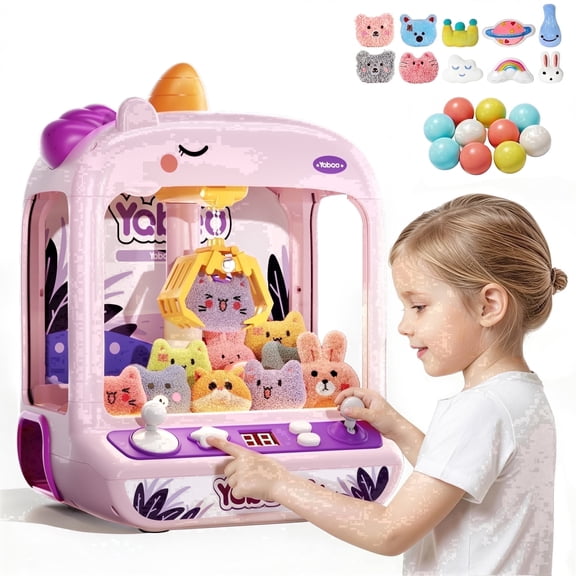 Gelomee Claw Machine for Kids, Mini Vending Machine Toys for Girls, Arcade with Light & Music for Boys, Christmas Birthday Gifts Toys Aged 3 Year Old