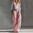 thumbnail image 1 of Women's Casual Solid Color Button-Up Overalls with Adjustable Back Belt Functional Pockets Perfect for Weekend Outings Artisan Markets or Creative Studio Wear JASKFLY Pink L, 1 of 6