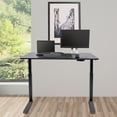 thumbnail image 2 of Stand Up Desk Store Electric Adjustable Height Standing Desk with Locking Casters and Furniture Feet (Black Frame/Black Top, 48" Wide), 2 of 6