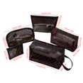 thumbnail image 2 of Bolsa de maquillaje de malla, 5 unidades, mini neceser de viaje, bolsa de almacenamiento ligera (Rojo), 2 of 9