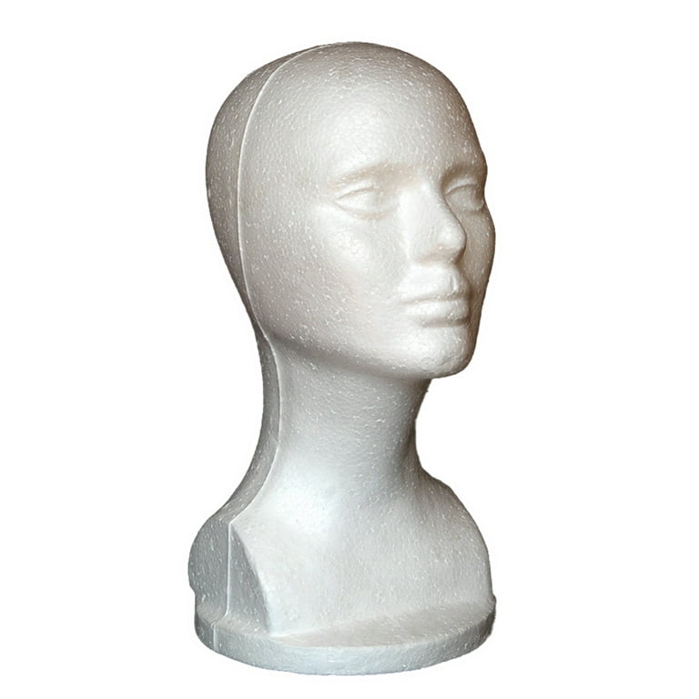 HEVIRGO Female Mannequin Head Dummy Model Display Stand for Wig