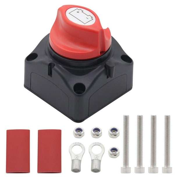 Interruptor de baterías de coche,Interruptor de desconexión de batería de servicio pesado,Interruptor de corte de energía de 4 pernos de montaje,Interruptores maestros de DYNWAVEMX Interruptor de baterías de coche