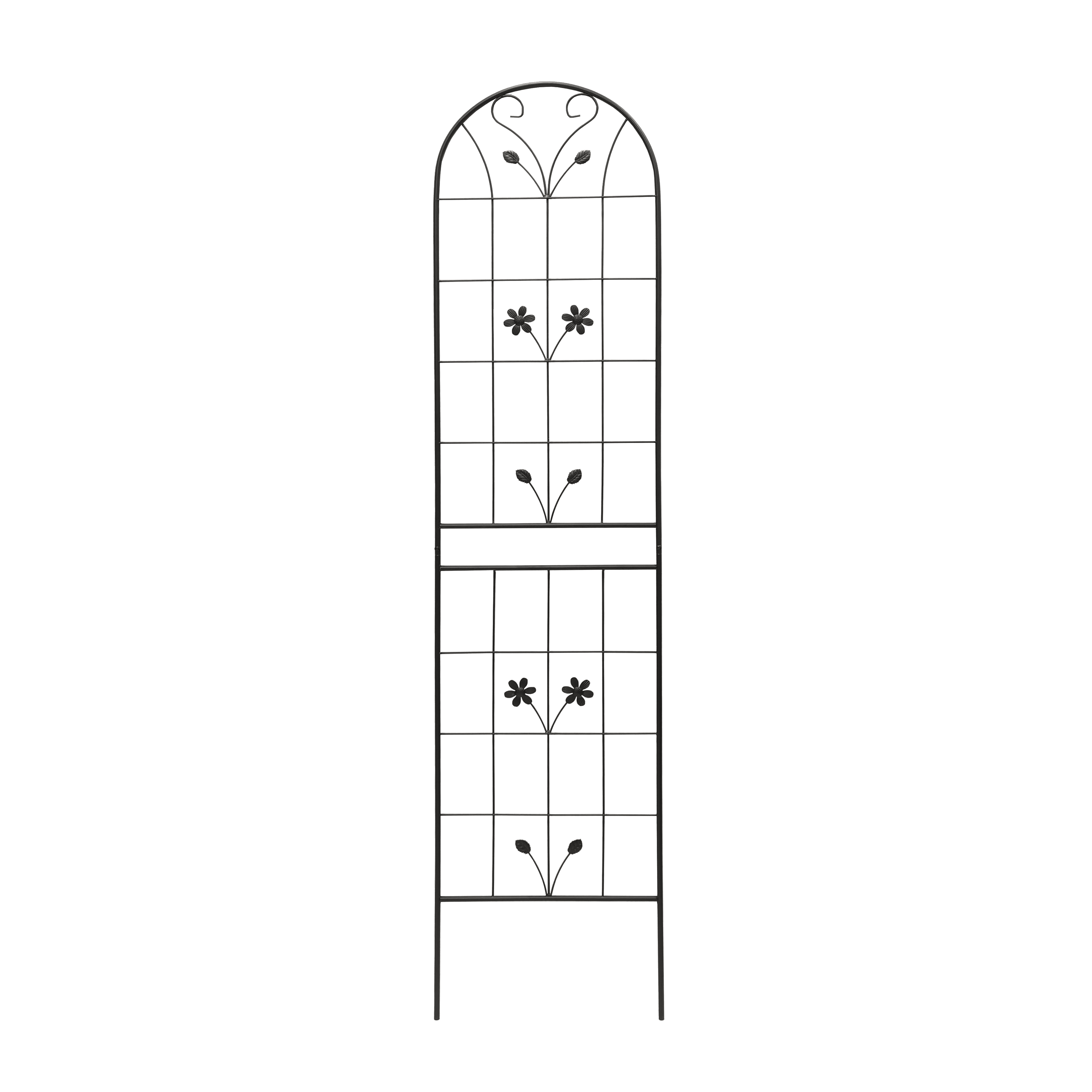 Aukfa Garden Trellis for Climbing Plants, 2 Pack Large Decorative Outdoor Metal Trellis 86.7" x 19.7",Black
