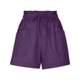 thumbnail image 4 of Yuyuzo Short en Lin de Coton pour Femmes Été Décontracté Confortable Short Cordon Élastique Taille Short Léger, 4 of 6