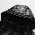 thumbnail image 6 of Valueadd Clothing Women's Warm Down Jackets Plain Winter Snow Down Jackets With Hood Zip Metal Shiny Wind Jacket Parka Black, 6 of 8