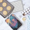 thumbnail image 5 of Yayeee Pot Holders Kitchen Heat Resistant with Pocket 7"x9.8" Cotton Oven Cooking Hot Pads, Psychedelic Jellyfish, 5 of 7