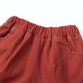 thumbnail image 5 of Ticikt Girls Summer Shorts Casual Candy Shorts with Elastic Waist for Play and Outdoor Activities,Color:Brick Red,Size:12-24 Months, 5 of 8