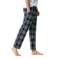 thumbnail image 4 of jsaierl Men’s Buffalo Plaid Pajama Pants Flannel Soft Lounge PJ Bottoms Comfy Pant Yoga Casual Drawstring Sleepwear Trousers, 4 of 9