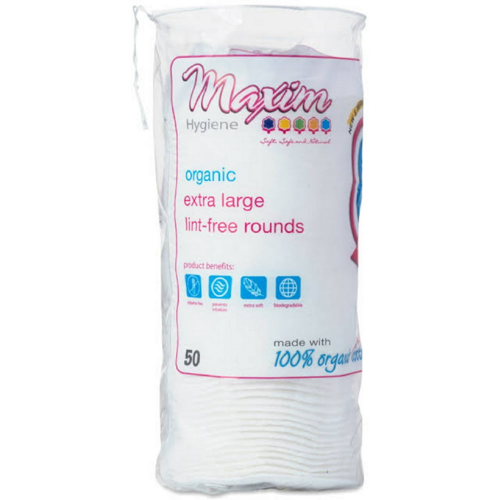 3 Pack Maxim Organic Cotton Rounds, Extra Large 50 ea