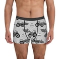 thumbnail image 4 of Wukai Gray Tractor Print Men’s Underwear Breathable Boxer Briefs,&nbsp;Moisture Wicking & Breathable-Large, 4 of 7