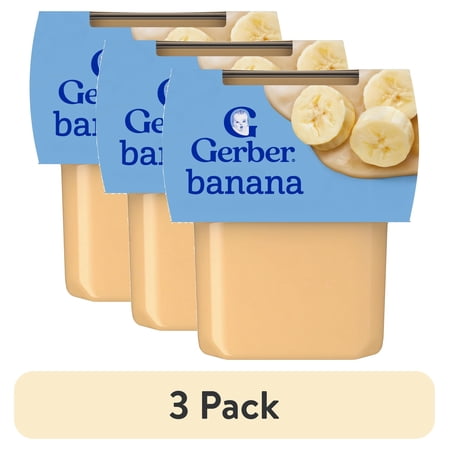 (3 pack) Gerber 2nd Foods Baby Food, Fruit & Veggies Puree Classics, Variety Pack, 4 oz Tub (16 Pack)