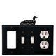 thumbnail image 1 of Interruptor doble y cubierta de salida única Loon Village Wrought Iron EGSSO-116, 1 of 1