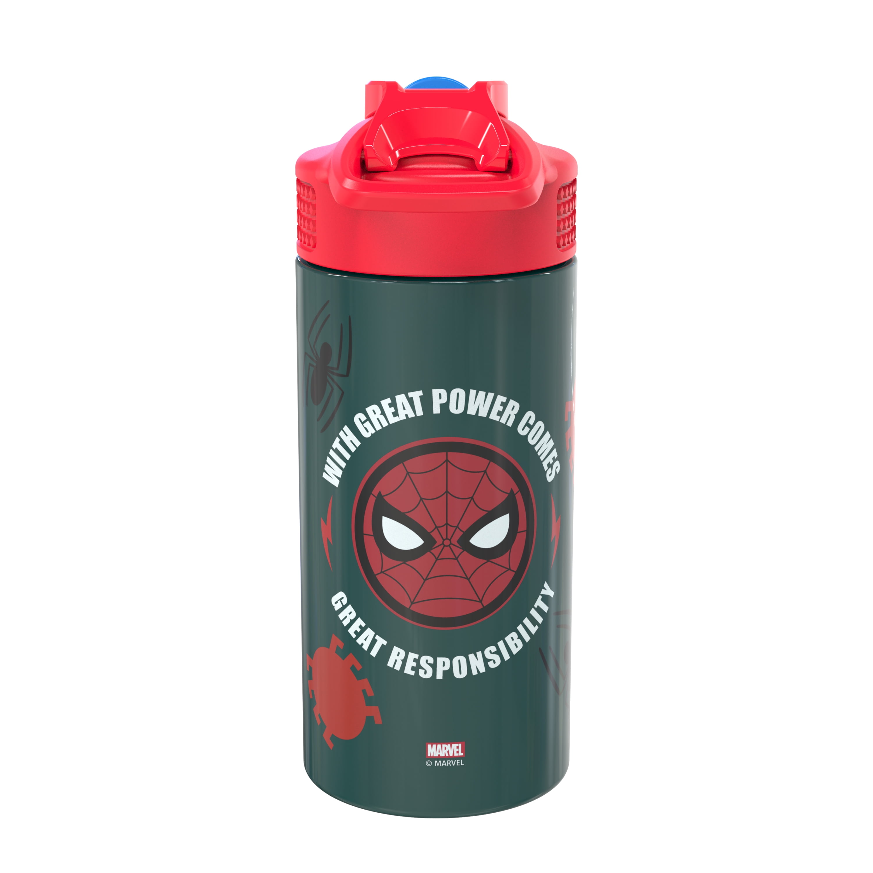 Spiderman 12oz Double Wall Vacuum Sealed Stainless Steel Kids Water Bottle  