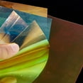 thumbnail image 4 of 7 láminas holográficas de PVC de 20 cm x 30 cm (8" x 12"), vinilo iridiscente transparente, película brillante arcoíris, lámina espejada, tela láser., 4 of 9