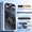 Black, variant on Magnetic For iPhone 15 Pro Max Phone Case,With 360° Rotatable Ring Kickstand,Glossy Lens Protection,Ultra Slim Shockproof Anti-Scratch Protection Rugged Thin Fit Phone Case Cover,White