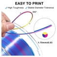 thumbnail image 2 of Mistaha YOUSU Silk PLA Three-Color 3D Printing Filament 1.75mm Diameter 1kg Spool High Toughness / ±0.03mm Tolerance - Red + Gold + Blue - Paper/Cardboard Spool Randomly Sent, 2 of 6