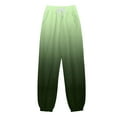 thumbnail image 4 of ASFGIMUJ Trousers For Women Casual Print Bottom Sweatpants Pockets High Waist Sporty Gym Fit Jogger Pants Green M, 4 of 4