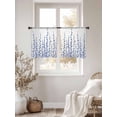 thumbnail image 3 of Purple Blue Polka Dots Sheer Curtains 54 Inch Length 2 Panels Set, Watercolor Abstract Art Voile Window Treatment Rod Pocket Short Kitchen Curtains Drapes for Bedroom 52"x54"x2, 3 of 7