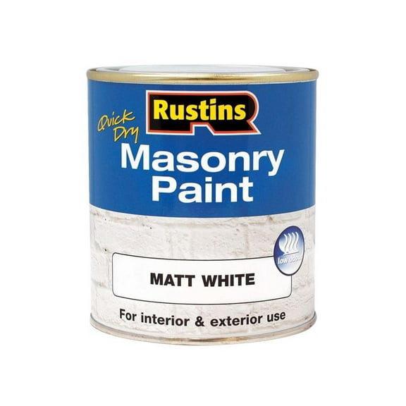 Rustins - Quick Dry Masonry Paint Matt White 500ml
