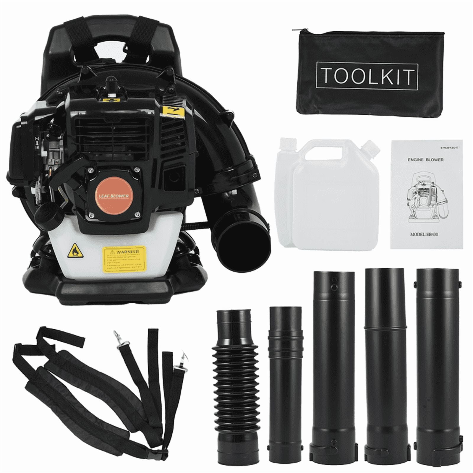 Backpack Leaf Blower, 52CC 2-Stroke Leaf Blower with Fuel Tank, 550CFM Air Volume 200MPH Speed, Ideal for Lawn Care, Leaf Cleaning, and Snow Removal