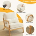 UBesGoo Modern Arm Chair Linen Fabric Upholstered Comfy Reading Accent ...