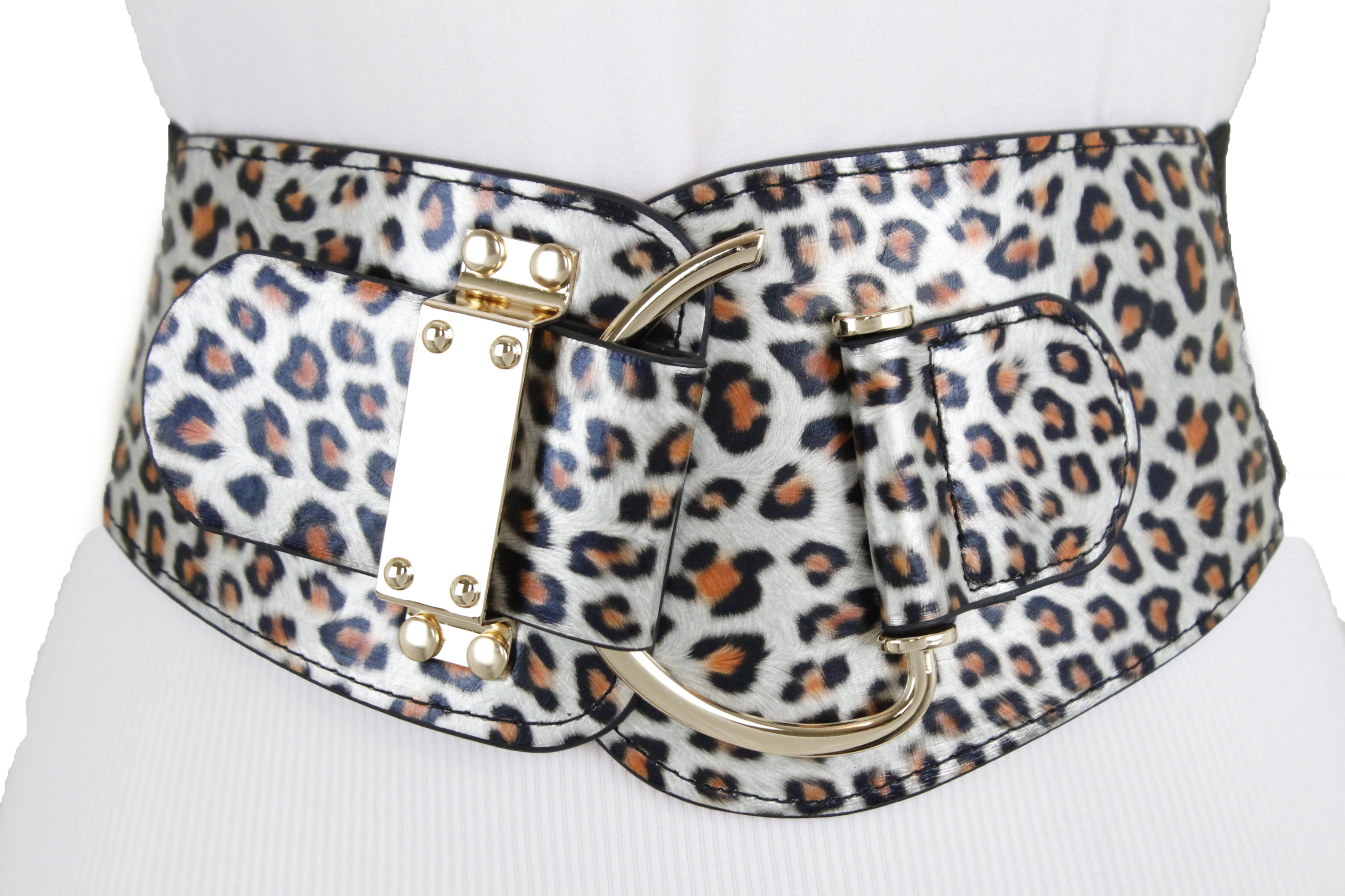 New Women Leopard Animal Print Safari Cheetah Wide Elastic 