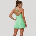 thumbnail image 5 of Women's Activewear Tennis Dress with Spaghetti Straps and A-Line Skirt Design - X Large, Green, 5 of 7