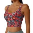 thumbnail image 2 of Naloa Fire Sign Sports Bras for Women, High Support Bra with Removable Pads, Comfortable - X-Large, 2 of 9