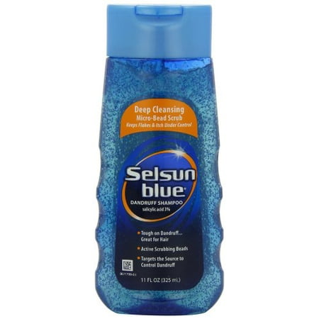 Selsun Blue Dandruff Shampoo, Deep Cleansing, Micro-Bead Scrub, 11