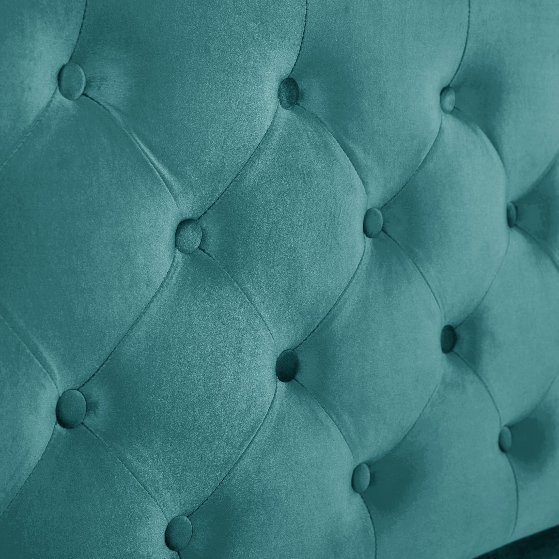 Christopher Knight Home Velvet Upholstered King Bed Frame with Wingback Headboard & Scroll Footboard, Turquoise