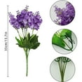thumbnail image 3 of ZTTD 1Pcs Artificial Fake Silk Wisteria Flowers, 13.7'' Faux Hyacinth Flowers for Home Garden Outdoor Cemetery Grave Fences Spring Summer Decor Floral Arrangements, Purple, 3 of 5