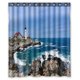 thumbnail image 1 of ABPHQTO Lighthouse Ocean Cortina de ducha de poliéster impermeable y ganchos 150x180 cm, 1 of 1