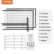 BENTISM 2 x 5.6 Grid Wall Panels Tower, 2 Packs Wire Gridwall Display Racks with T-Base Floorstanding, Double Side Gridwall Panels for Art Craft Shows, Retail Display with Extra Clips and Hooks
