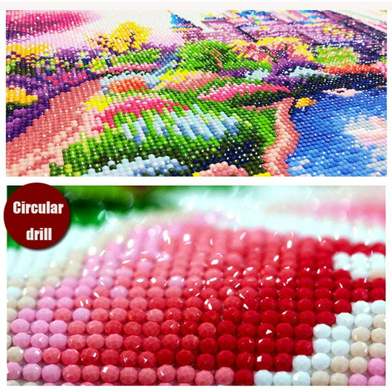 DIY 5D AB Diamond Painting Rose Castle Diamond Embroidery Mosaic Kit Flower  Landscape Rhinestone Art Craft